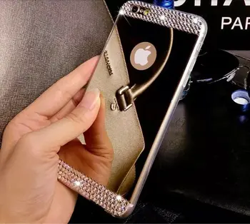 

Gligle Rhinestone Diamond Mirror Bling Plating TPU Soft Gel Case Cover for Apple iPhone 6S Plus 5.5" Back Case