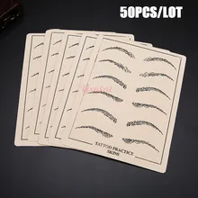 Постоянный Макияж для бровей Практика татуировки питания кожи поддельные татуировки брови практика кожи для microblading