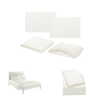 

2019 New White Solid Color Simple Series Bedding Sheets Bed Pillowcase Four Sets high quality Soft to the touch L606
