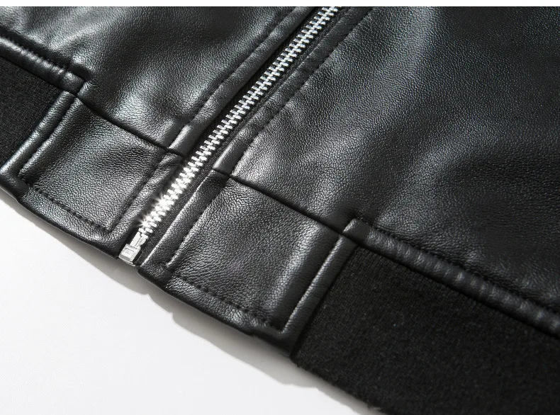 Idopy, модные мужские Байкерские Куртки из искусственной кожи, приталенная Черная куртка с длинными рукавами и вышитыми перьями и пальто для