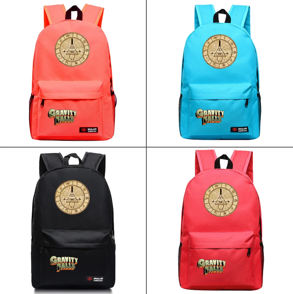 

Anime Gravity Falls Bill Canvas Backpack Fashion Packsack Travel bag Student School bag Men's laptop bag Zip Rucksack Knapsack