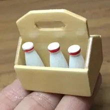 Кукольный домик миниатюра 1:12 игрушечная еда в деревянная корзина молока L3.8cm SPO603