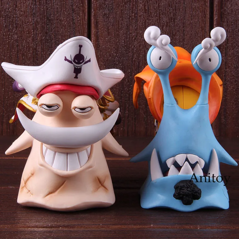 Billig Anime One Piece Edward Newgate Jinbe Den Den Mushi Telefon PVC One Piece Weißen Bart Jinbe Action Figure Sammeln Modell spielzeug