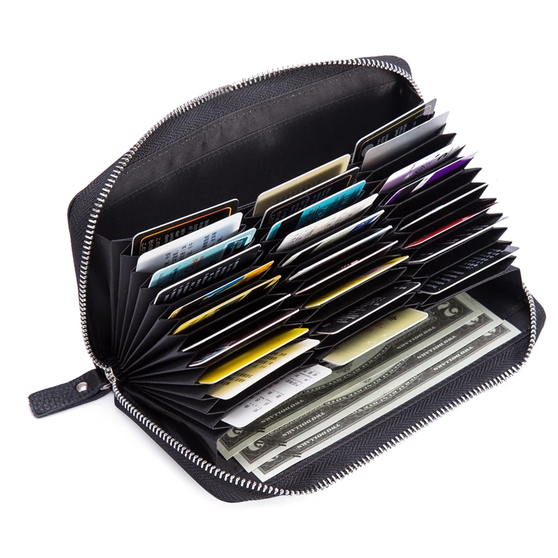 

Men Long Wallet Organ Holder Genuine Leather Male Clutch Purse Phone Coin Pocket Credit Card Business Man handbag cartera mujer