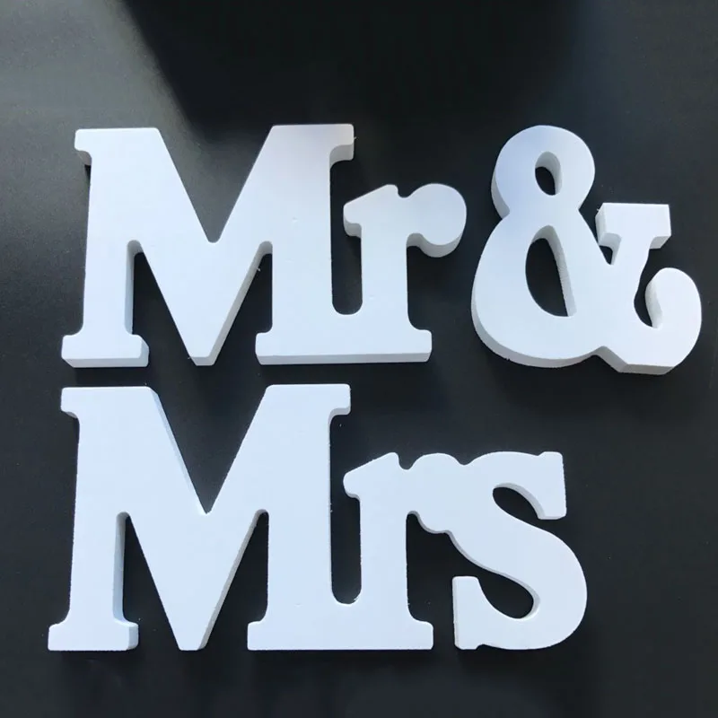 

Wedding Decoration Mr & Mrs Table Decor Sweetheart White Letters Sign MJJ88