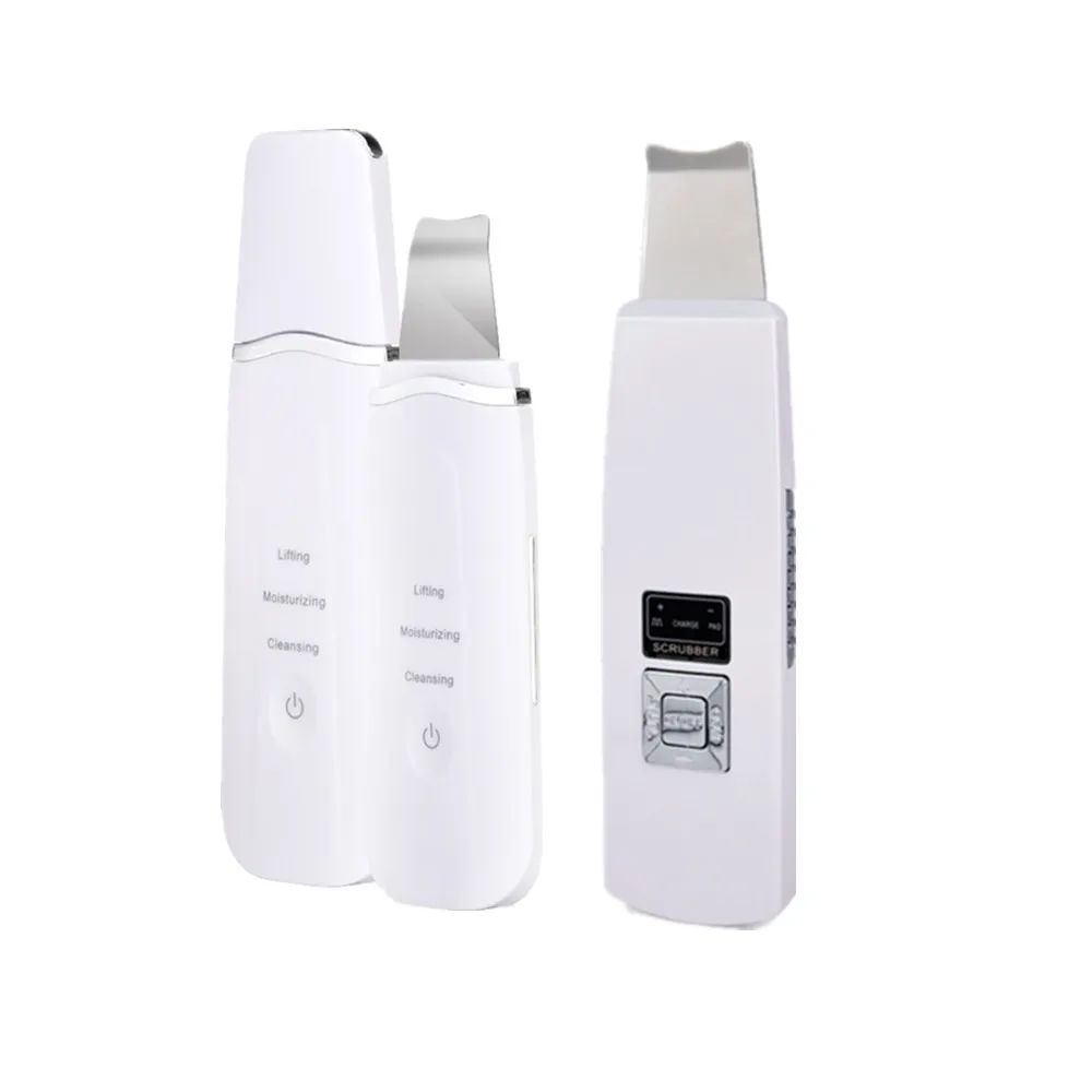 

Ultrasound Skin Scrubber Ultrasonic Ion Deep Facial Cleansing Face Vibration Massage Machine Remove Pore Blackhead Wrinkles