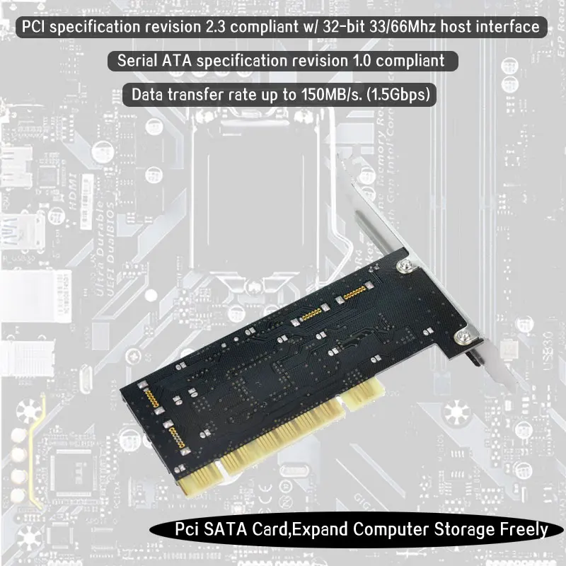 SATA добавить на карту pci express card 4 Порты и разъёмы с SIL 3114 Чипсет Совместимость PCI