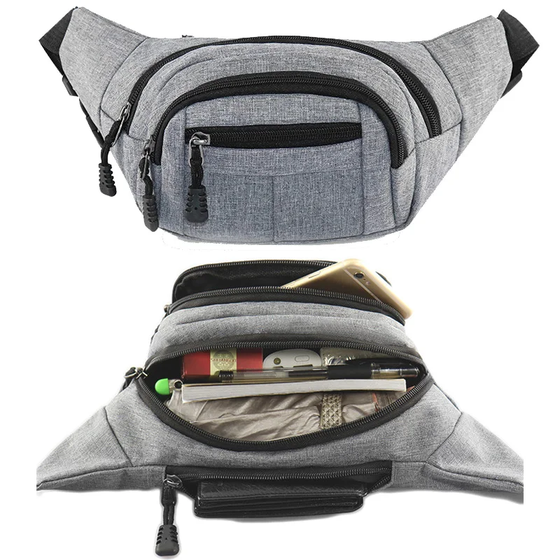 

New Men Waist Bag Pack Pouch For Women Business Shoulder Phone Belt Bag Multi-pocket Fashion Unisex Portable Travel Hip Pack Bag
