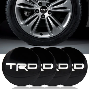 

4pcs TRD racing TRD Sticker Wheel Center Hub Caps Wheel Dust-proof emblem Covers Label Auto Accessories Car Styling