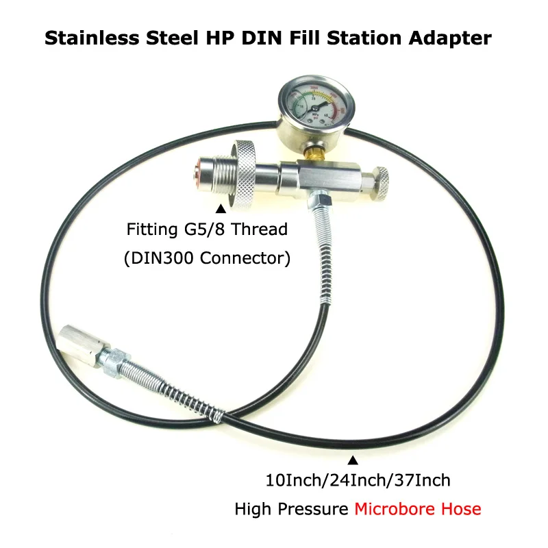 Пейнтбольный Воздушный пистолет страйкбол PCP пневматическая винтовка DIN Fit высокого давления пневматическая заполняющая станция 300 бар шланг с резьбовым разъемом 1/8BSP