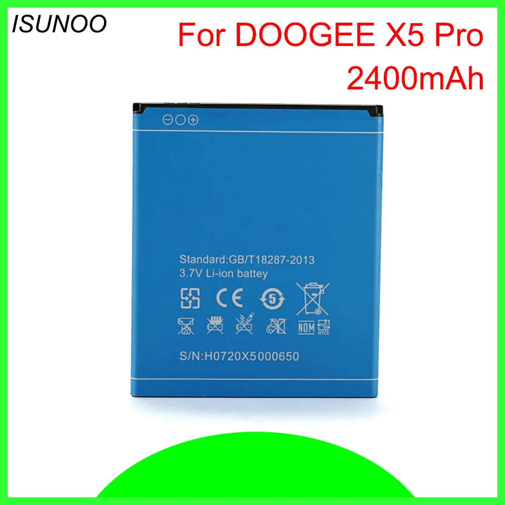 Аккумулятор ISUNOO 2400 мАч Для Doogee X5 X5S Pro Bateria Batterij | Мобильные телефоны и аксессуары