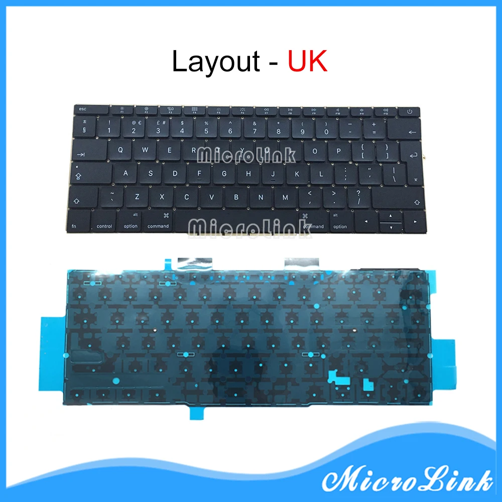 

New 13" A1708 UK Layout Keyboards For Macbook Retina Pro 13 Inch Keyboard 2016 Year