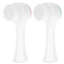 Модная 3D Двойная кисть для лица кисть для очистки дица отшелушивающий инструмент для удаления жира массажный инструмент