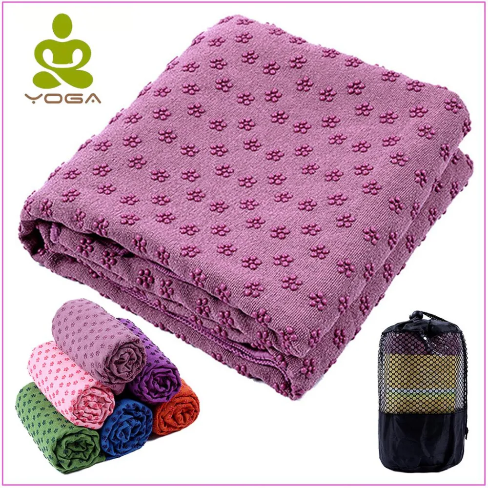 183cm*61cm 72''x24'' Non Slip Yoga Mat Cover Towel Blanket with Free Bag Sport Fitness Exercise Pilates Workout Anti Skid
