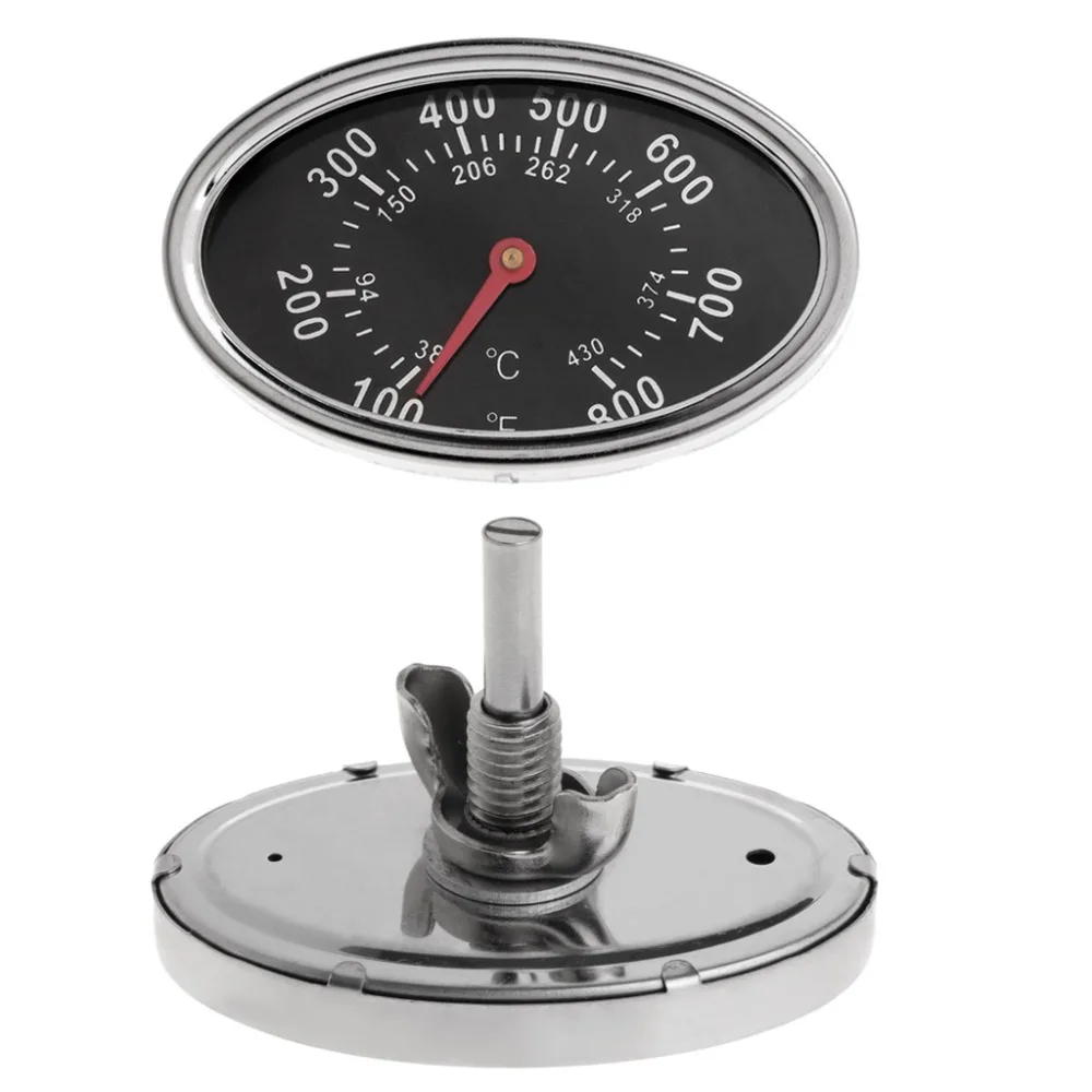 

100-800F Oval BBQ Smoker Grill Thermometer Dial Temperature Gauge Replacement