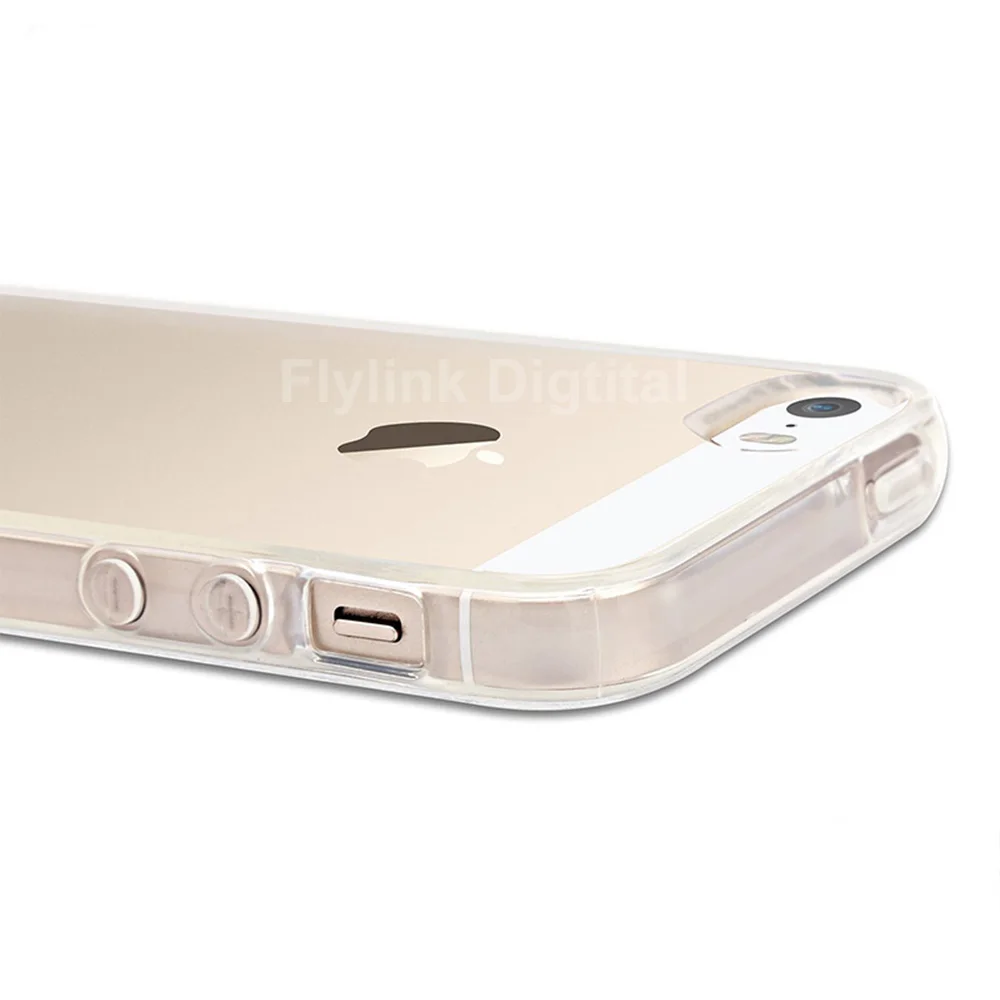 Ультратонкий Мягкий защитный чехол из ТПУ для iPhone 5 6 7 прозрачный телефона s 8 Plus X
