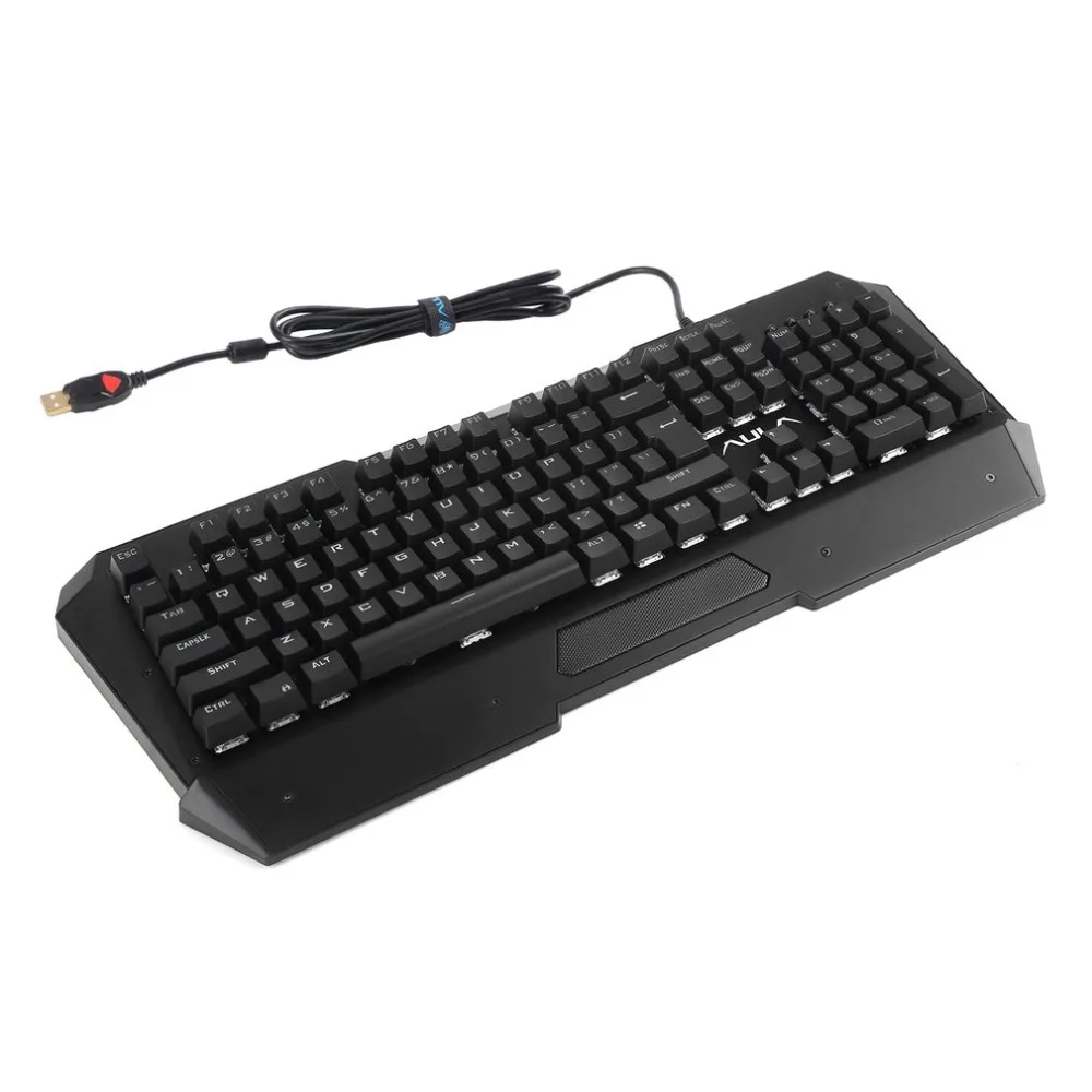 

Professional AULA Wired Mechanical Keyboard 104 Keys LED Backlight Optical Gaming Keyboard for Tablet Desktop Green Axis