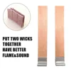 40Pcs 8mm 12.5mm 13mm Wooden Wick Candle with Sustainer Tab Candle Wick Core for DIY Candle Making Pick Supply Soy Parffin Wax 4