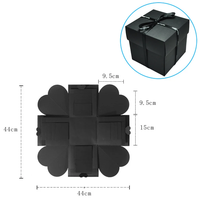 DIY коробка взрыва подарок на день Святого Валентина романтический фотоальбом любовь взрыв коробка на день рождения сюрприз, подарок 15x15x15cm