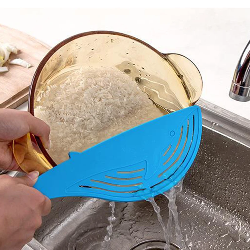 Улыбка клип Тип очистки риса стиральная обезвоживания сито крылом устройства сито для приготовления пищи инструменты фильтр для мусора Кухня гаджеты 9