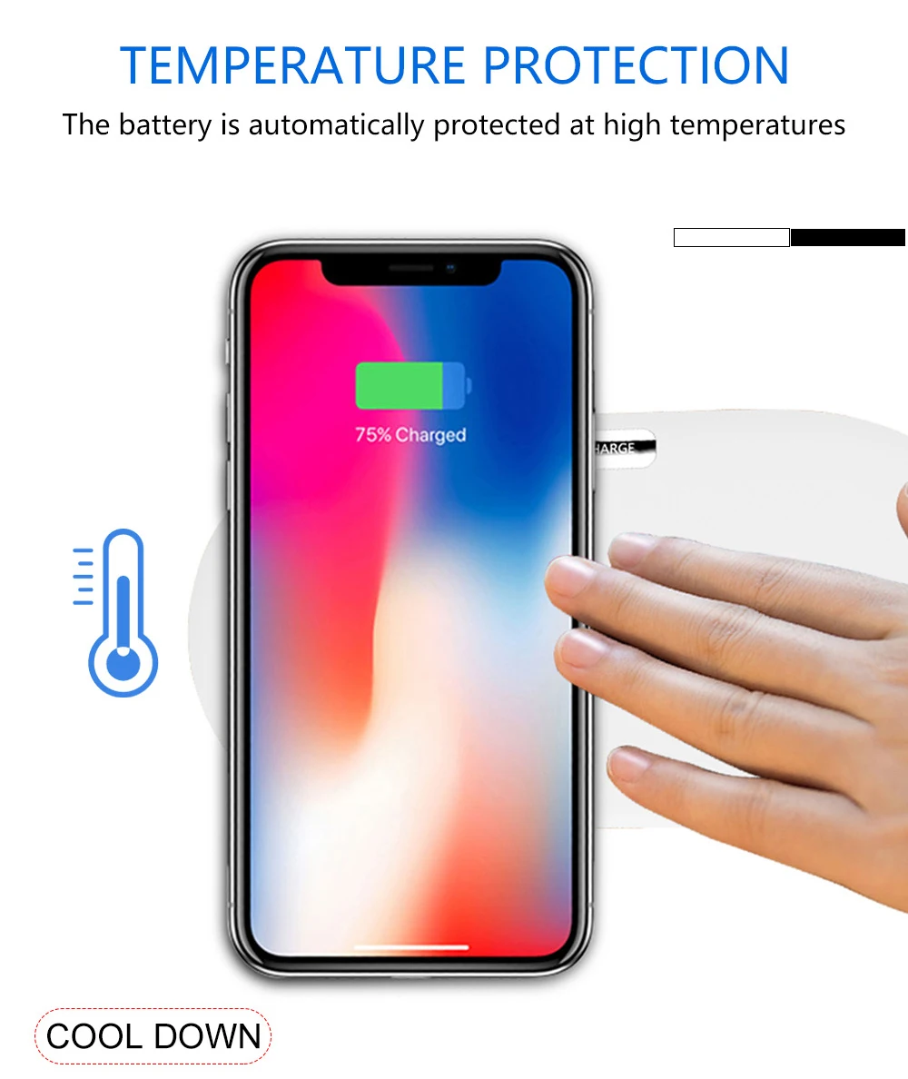 NYFundas 2-in-1 Wireless Charger For iPhone X 8 8 Plus Samsung Galaxy S9 Note 9 S8 S7 Plus S6 Edge Induction Charging Pad QC3.0 (2)