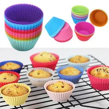 Bestselling 12 pcs Silicone Cake Cupcake Liner Baking Cup Mold Muffin Round Cup Cake Tool Bakeware Baking Pastry Tools Kitchen