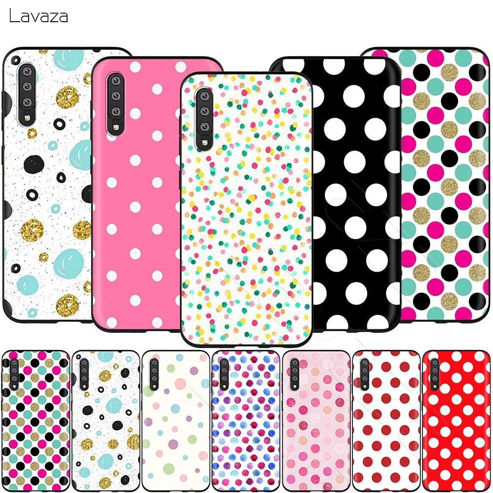 Lavaza Red Black Gold Polka Dots Dot Case for Samsung Galaxy S6 S7 Edge J6 S8 S9 S10 Plus A3 A5 A6 A7 A8 A9 Note 8 9 |