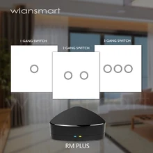 Wlansmart EU RF433 дистанционный настенный сенсорный переключатель управления с помощью Android телефона IOS через Broadlink RM Plus wifi IR RF Универсальный умный дом