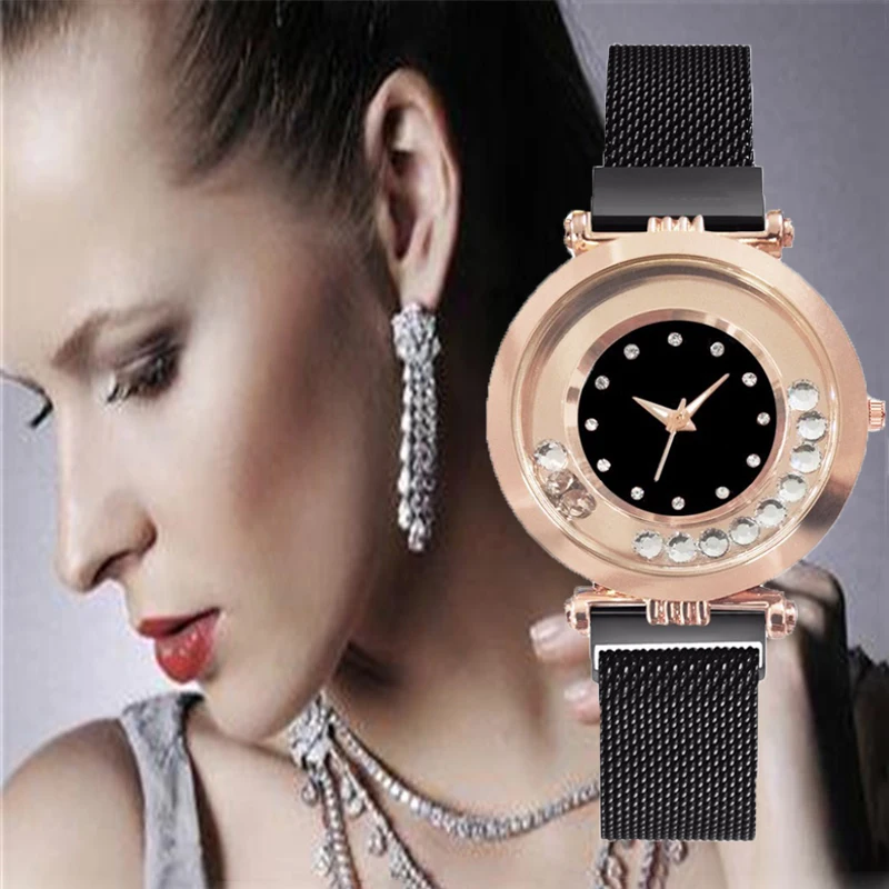 

Watch Women Ball Magnet Buckle Starry Sky Watch Luxury Vansvar Ladies mesh Steel Quartz Watch horloge dames bayan saat relogio