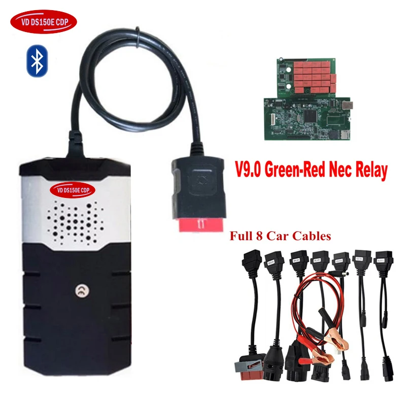 جديد v9.0 مجلس vd ds 150e cdp مع بلوتوث 2016. r0/2015. r3 OBD2 أداة الماسح الضوئي ل delphis + كامل 8 سيارة/شاحنة الكابلات. جديد v9.0 مجلس vd ds 150e cdp مع بلوتوث 2016. r0/2015. r3 OBD2 أداة الماسح الضوئي ل delphis + كامل 8 سيارة/شاحنة الكابلات.