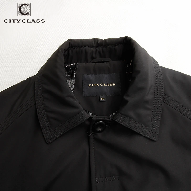 VILLE CLASSE Nouveau Hommes Automne Manteaux De Mode Casual Classique Trenchs Fit Turn-down Collar Vestes Manteaux Livraison Gratuite Pour mâle 1061-1 - 5