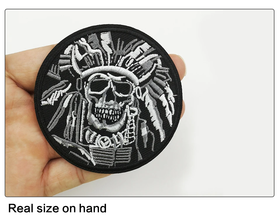Stripe Kiss Fist Skull Patches For Clothing Small Iron On Badges No Smoking Shoes Embroidered Patches For Clothes (4)