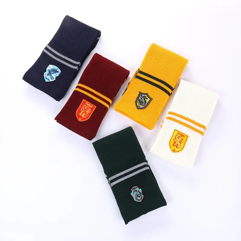 190cm Long Thick Harri Potter Soft Scarf Hogwarts Students Cosplay Gryffindor Slytherin Hufflerpuff Ravenclaw Colleges Party