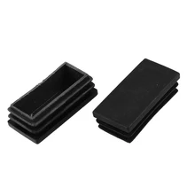 AYHF-25mmx50mm Plastic Blanking End Cap Rectangle Tubing Tube Inserts 6 Pcs Black