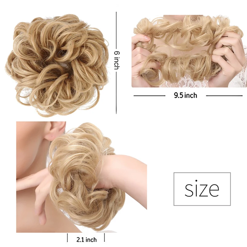 Synthetic Fake Hair Bun For Women – Elastic Fake Messy Bun Hair Piece Bun