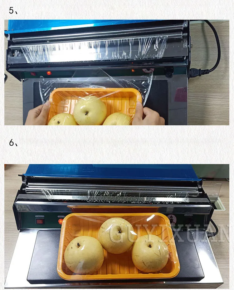 Cling film sealing machine food wrap film packaging machine automatic wrap film baler stainless steel