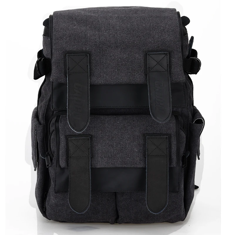 CADEN Backpacks Camera Canvas Black Photo Bags Shoulders Big Bag For Men Women Brief Digital Camera Case For Canon Nikon M5