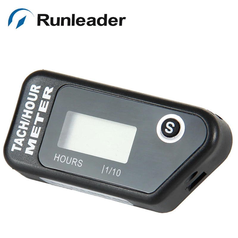 Digital inductive Tachometer tach RPM Hour Meter for gas