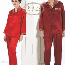 6668 шелкопряда и тяжелый шелк для влюбленных пижамы с длинными рукавами