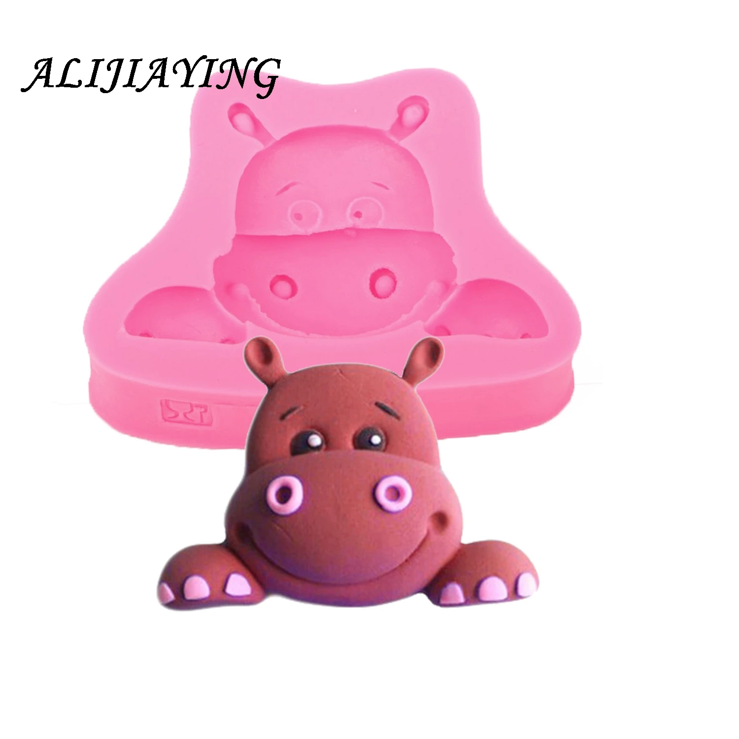 

1Pcs Cartoon Hippo Silicone Mold Craft Mould DIY Making Mold Handmade Art Craft Ornaments Decoration Soap DIY 3D Mold D0495