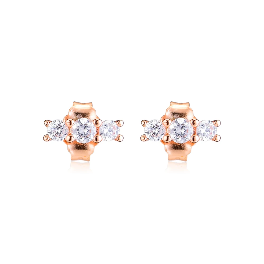 

Sparkling Elegance Stud Earring 100% 925 Silver Jewelry with Clear CZ Free Shipping