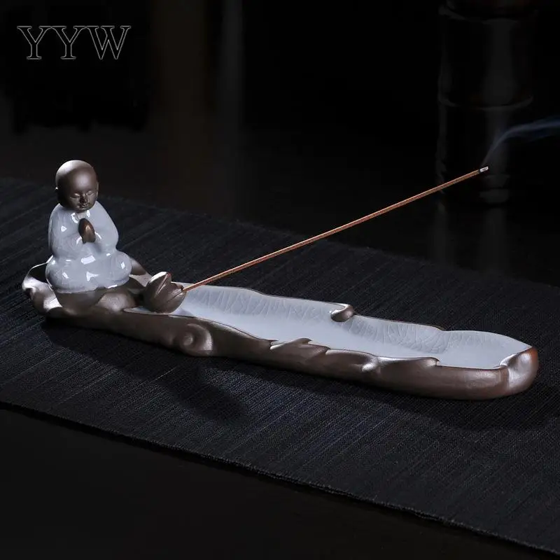 

Incense Stick Burner Buddha Incense Stick Holder Censer Inserted Stick Ceramic Aroma Burner Home Fragrance Stand Burner Incense