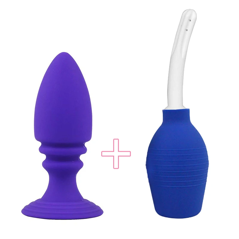 G Spot Prostate Massage Anal Butt Plug Enema Cleaing Container Adult Vaginal &amp Anus Washing Tools Erotic Sex Toys For Women Men |