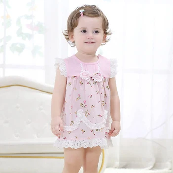 

Baby Girls Dress,Pink Floral Print Summer Dress,Fashion Brand Kids Princess Dresses,Children Clothes (18 moths-3 yrs)