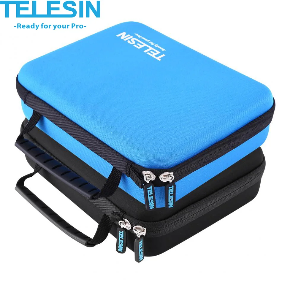 

TELESIN Portable Camera Case Shockproof Protective Carrying Storage Bag for GoPro Hero 5 4 3 2 1 Action Camera Bag 2Colors