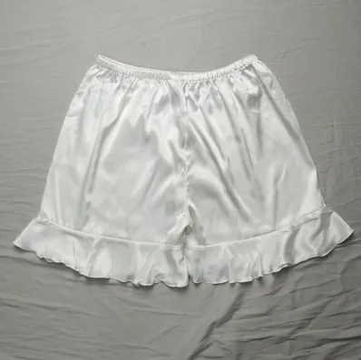 Женские штаны для сна летние шелковые штаны для сна женские шорты для сна - Цвет: Белый