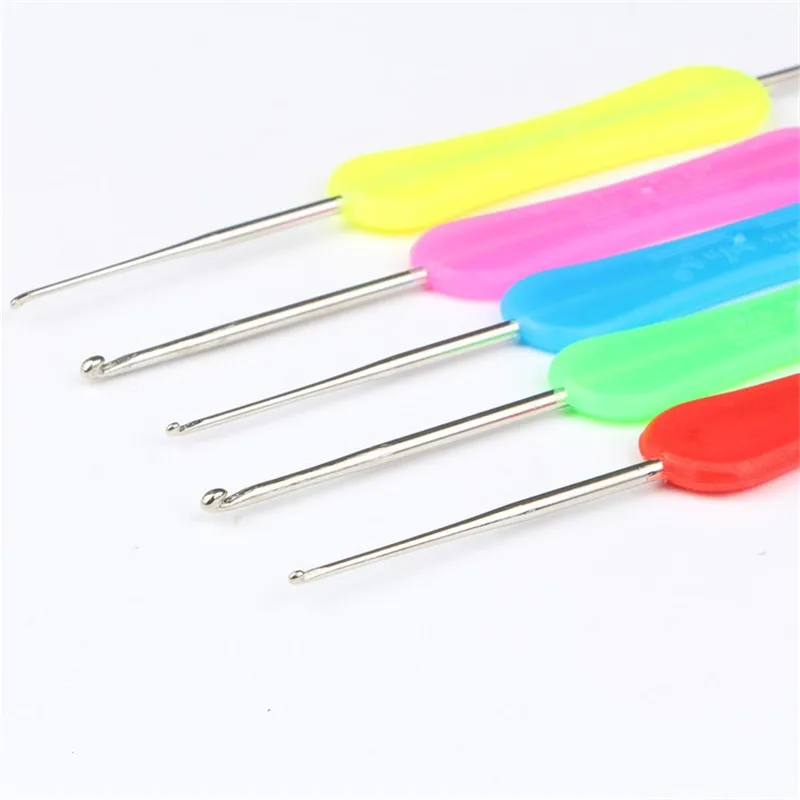 

DoreenBeads Double-headed Crochet Hooks Plastic Handle Knit Needle Weave Yarn DIY Crafts Home Supplies At Random Color 1PC/Set