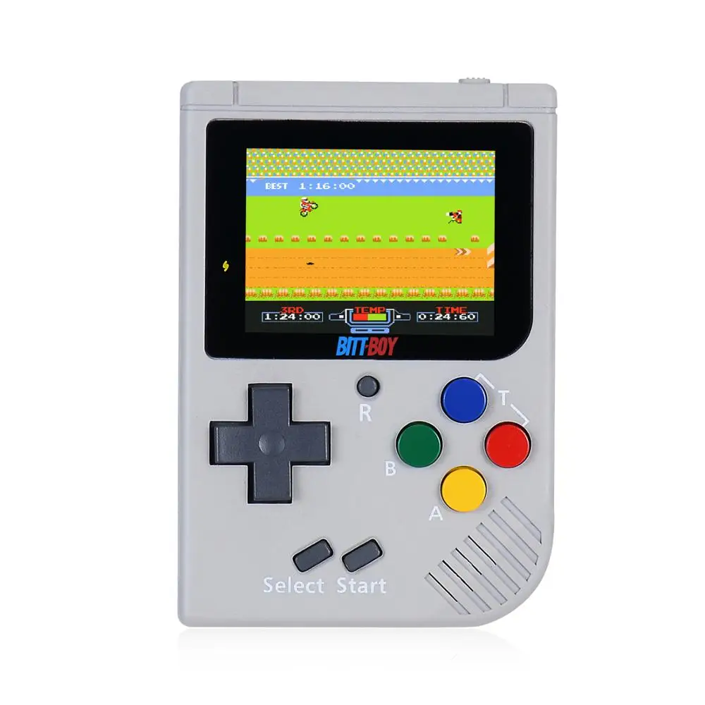 

BittBoy Video Game Console Retro Handheld Built In Games-Grey Color