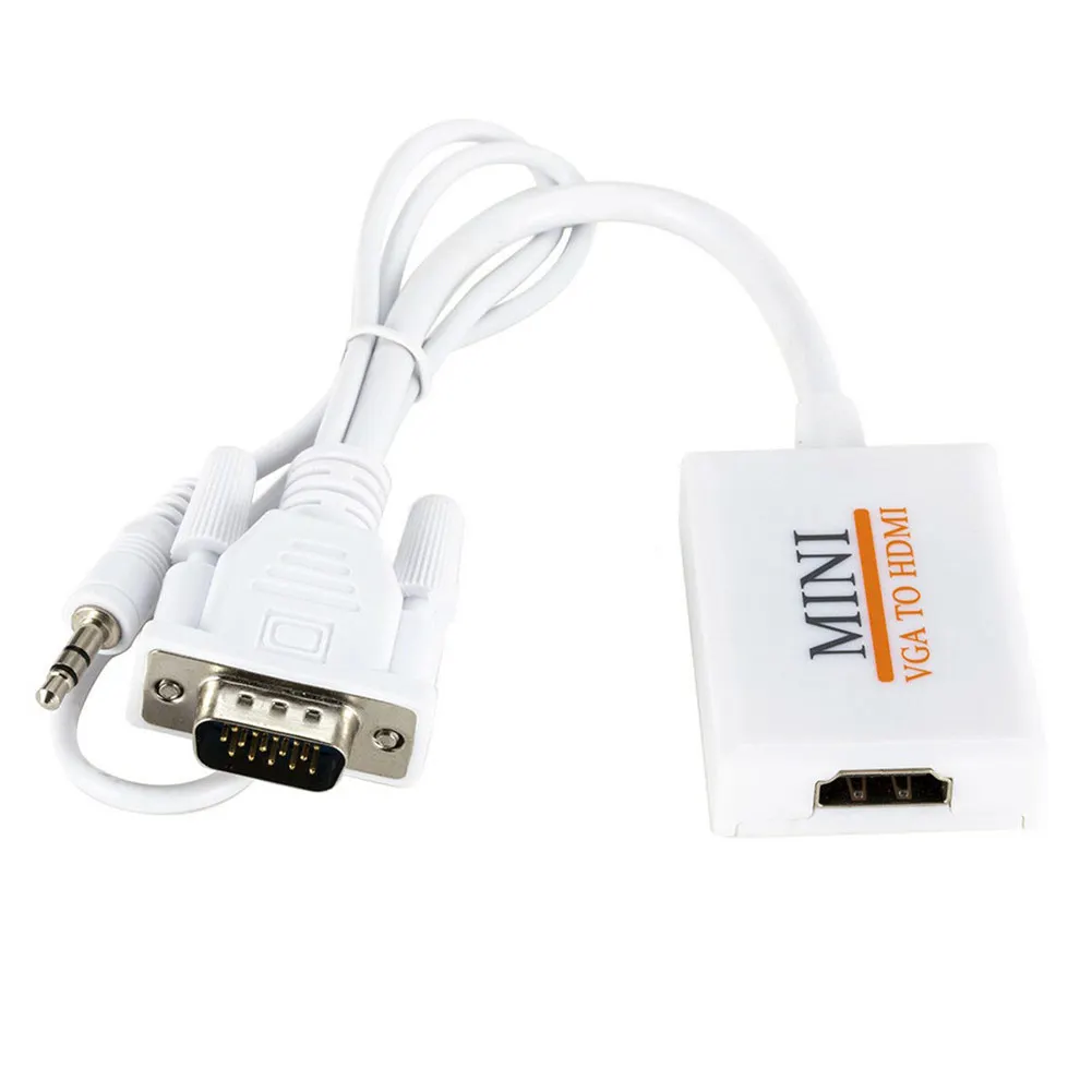 VGA мужчина к HDMI выход 1080 P HD аудио ТВ AV HDTV видеокабель, адаптер Горячая Распродажа