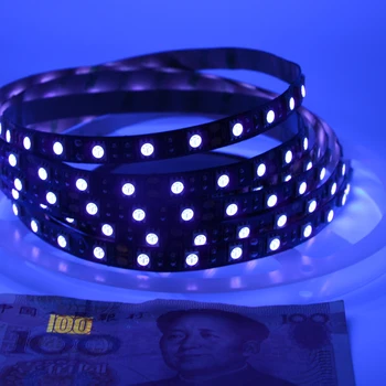 

5m LED Strips Blacklight Invisible 395-400nm UV Ultra Violet uv lamp aquarium 5050 3528 SMD DJ Fluorescence party LED tape light